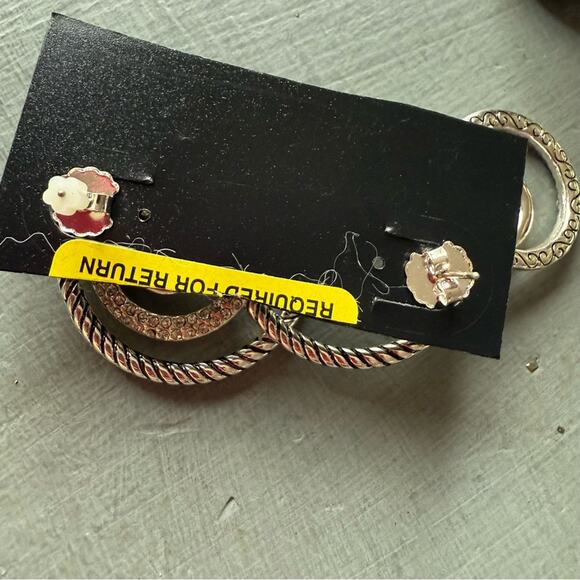 Scroll by Dillard Reversible Dangle Circle Earrings NEW - Picture 7 of 8